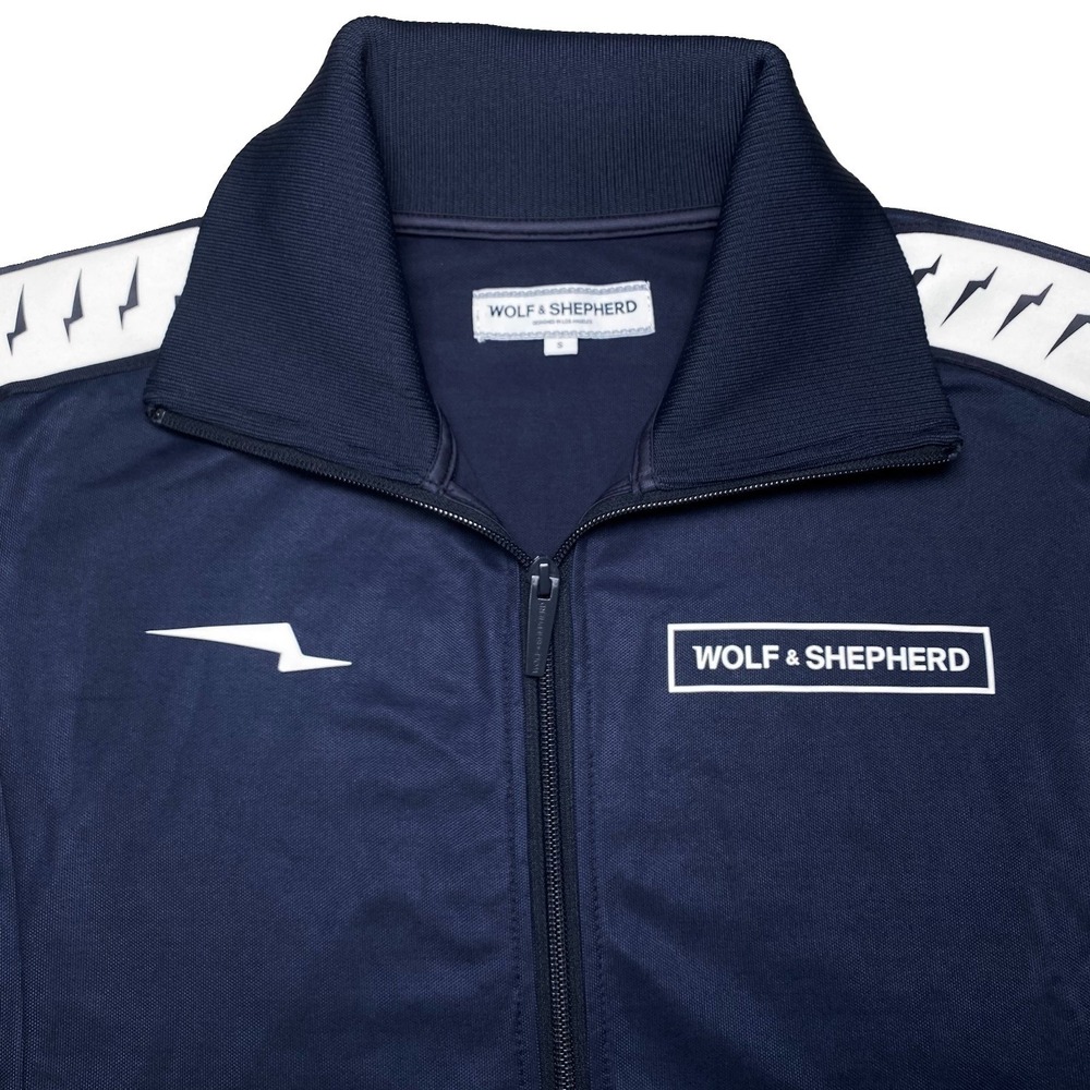 Wolf and Shepherd Crossover Track Jacket Size Large Navy Limited Edition